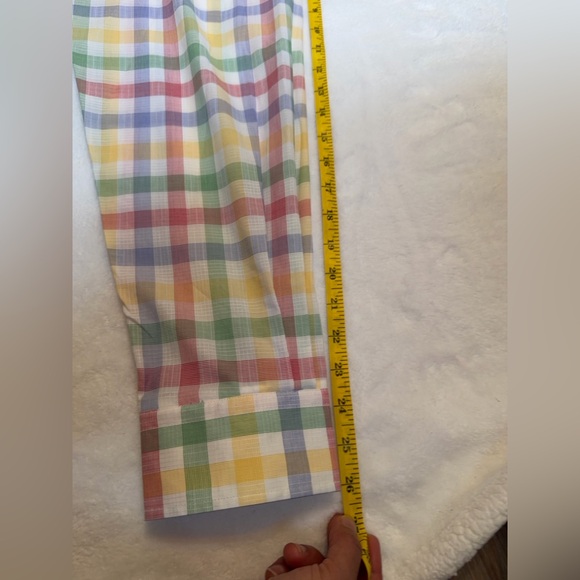 MINE Men’s Size XL  Multi-Color Pastel Gingham Plaid Button-Down Shirt - Picture 11 of 16